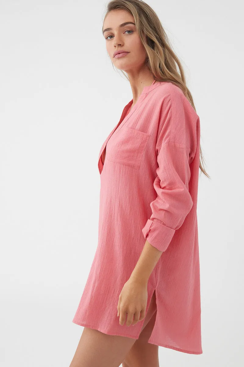 O'Neill Belizin Coverup Dress-Calypso Coral