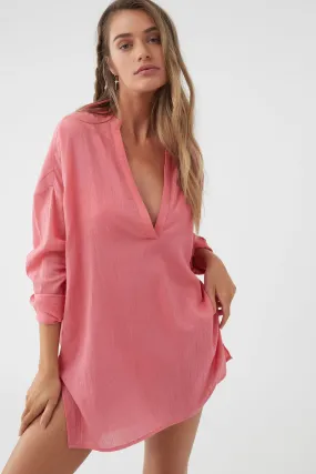 O'Neill Belizin Coverup Dress-Calypso Coral