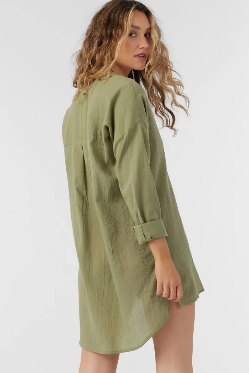 O'Neill Belizin Coverup Dress-Oil Green