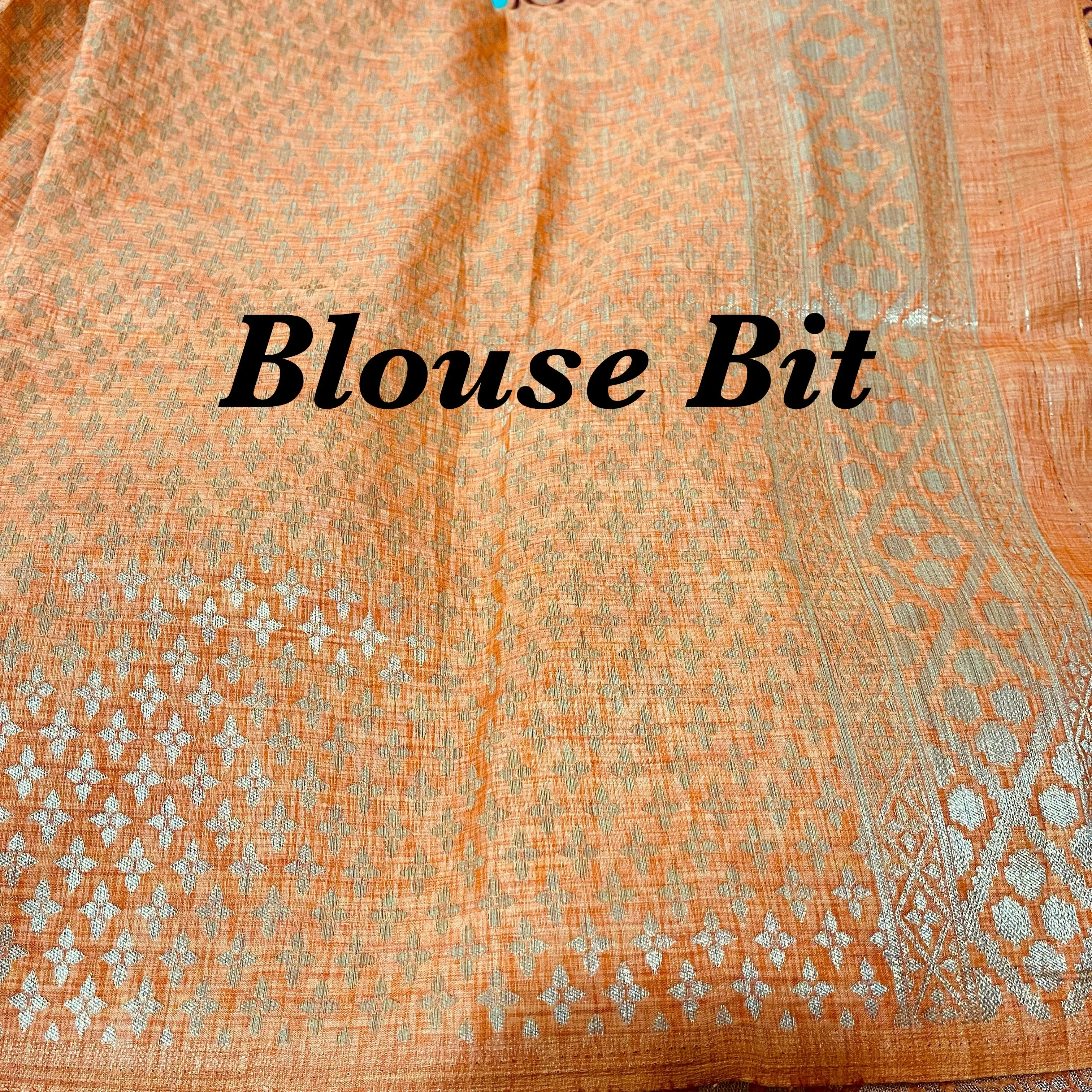 Peach Orange Super Soft Kashmiri Silk Saree