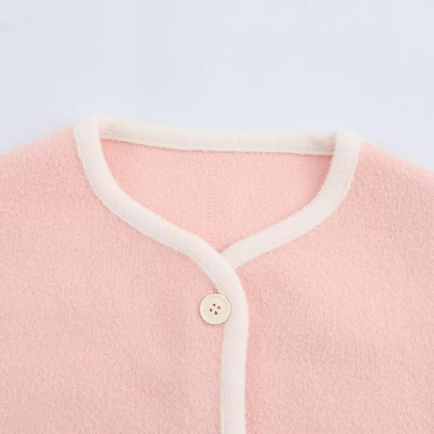 Perbai Womens Scarf Jacket Cropped Wool Blend Jacket Button Down Long Sleeve Color Block Winter Coats