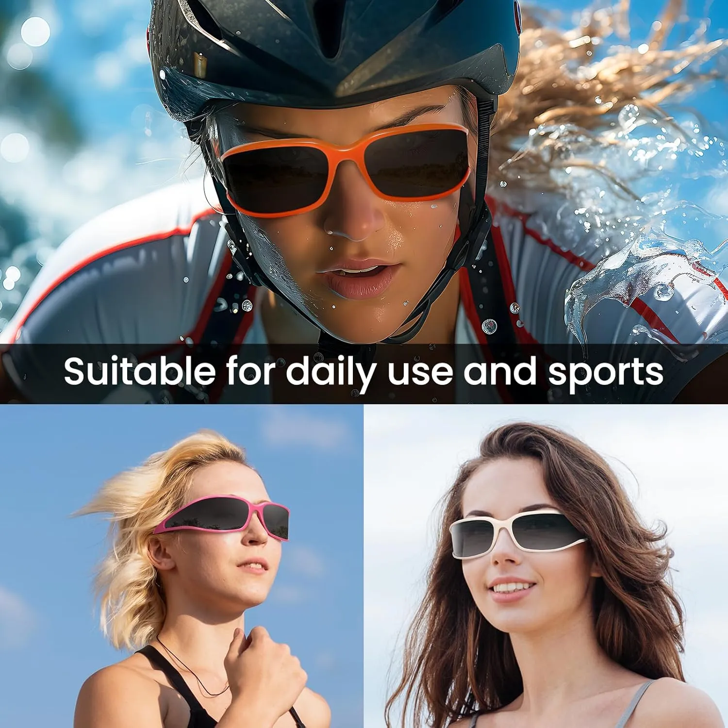 Polarized Wrap Around Sunglasses for Women Running Cycling Sports Sun Glasses Trendy 2025 Shades