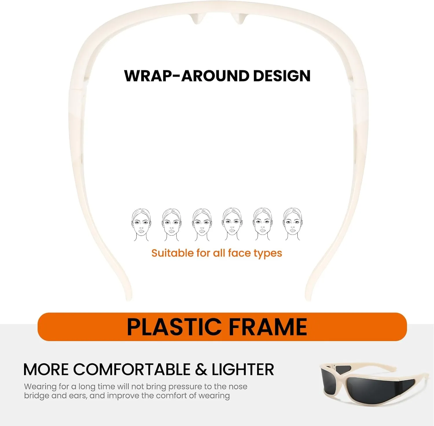 Polarized Wrap Around Sunglasses for Women Running Cycling Sports Sun Glasses Trendy 2025 Shades