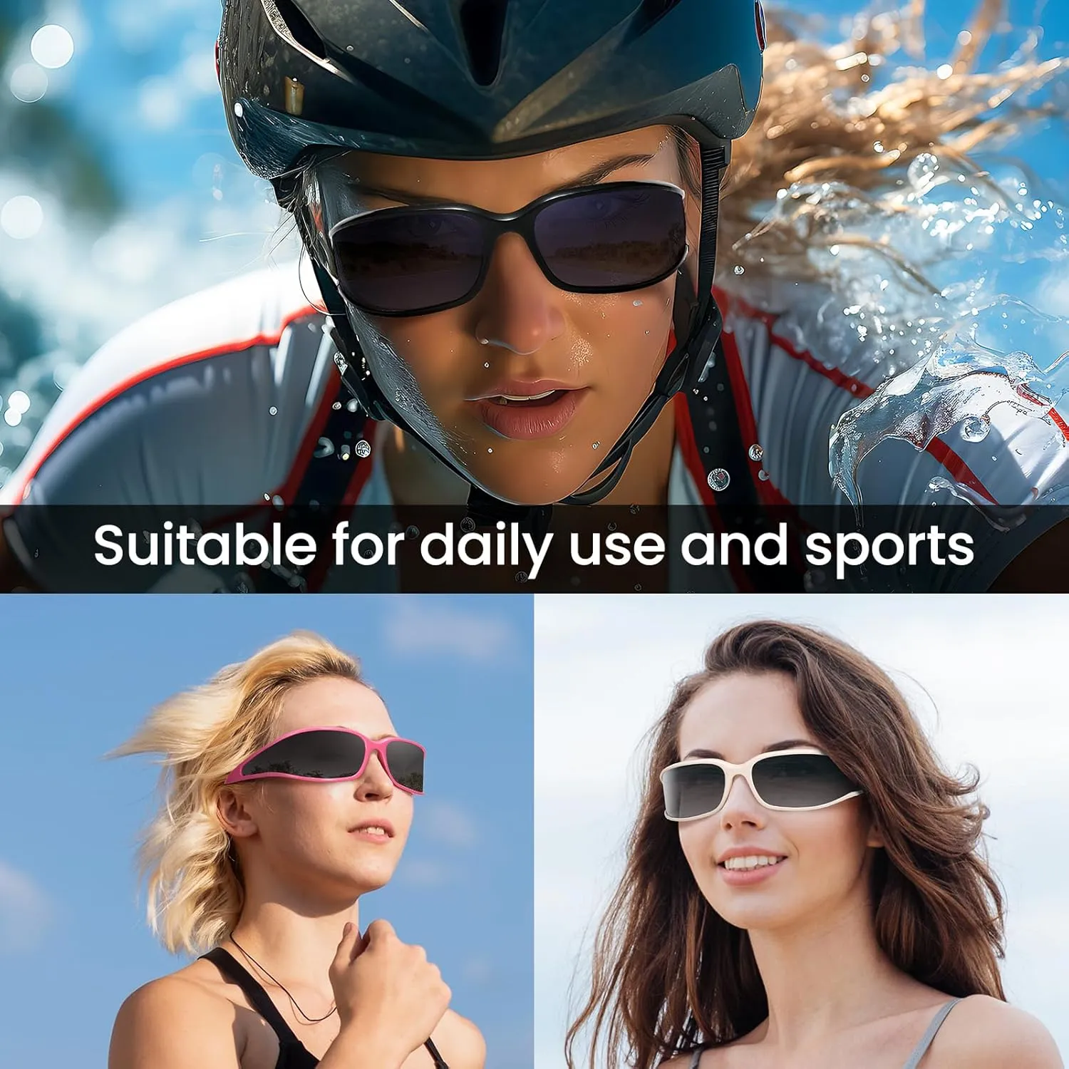 Polarized Wrap Around Sunglasses for Women Running Cycling Sports Sun Glasses Trendy 2025 Shades
