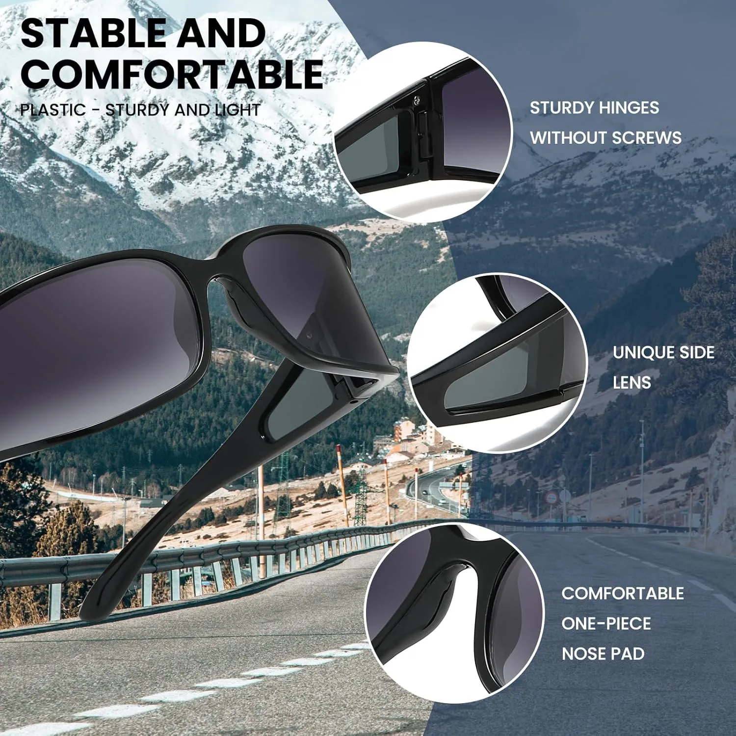 Polarized Wrap Around Sunglasses for Women Running Cycling Sports Sun Glasses Trendy 2025 Shades