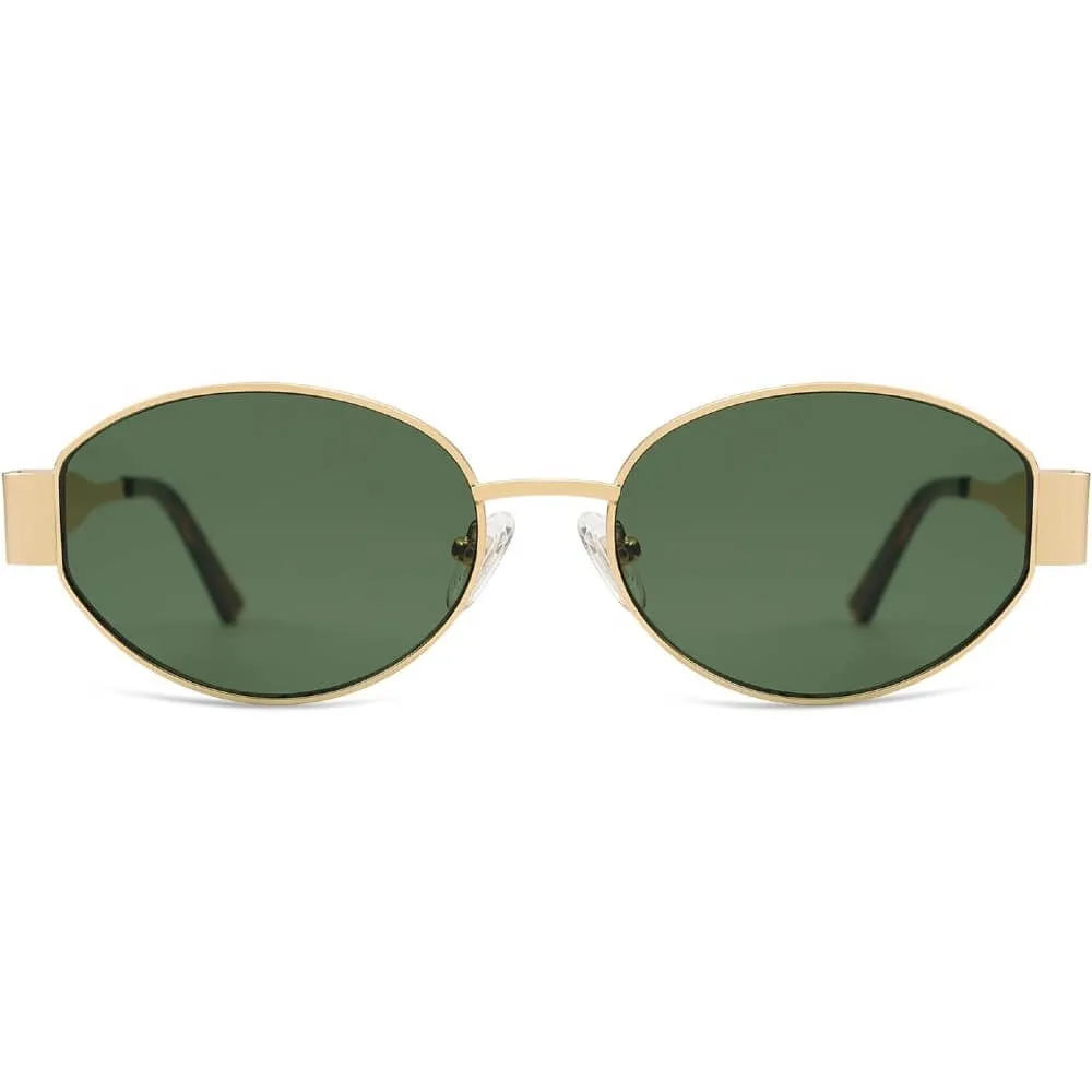 Retro Oval Sunglasses Trendy Sun Glasses Classic Shades for Women and Men