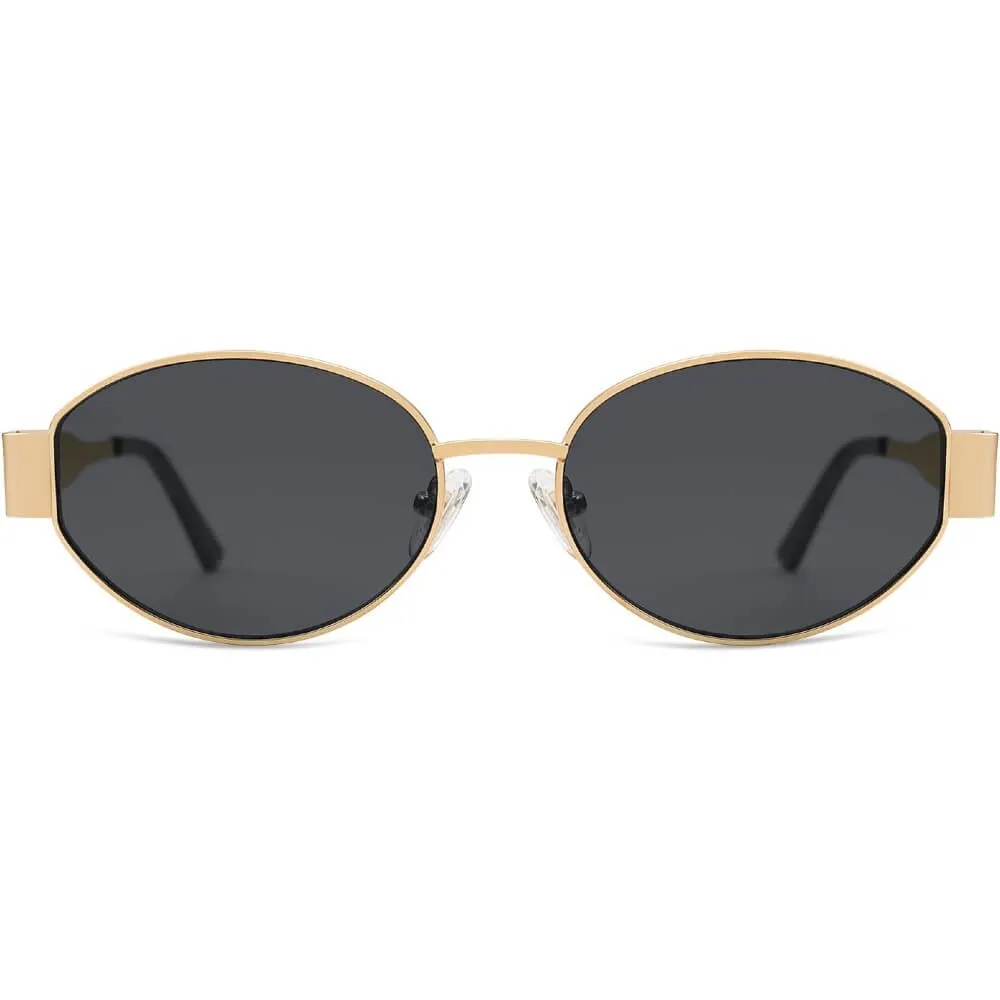 Retro Oval Sunglasses Trendy Sun Glasses Classic Shades for Women and Men
