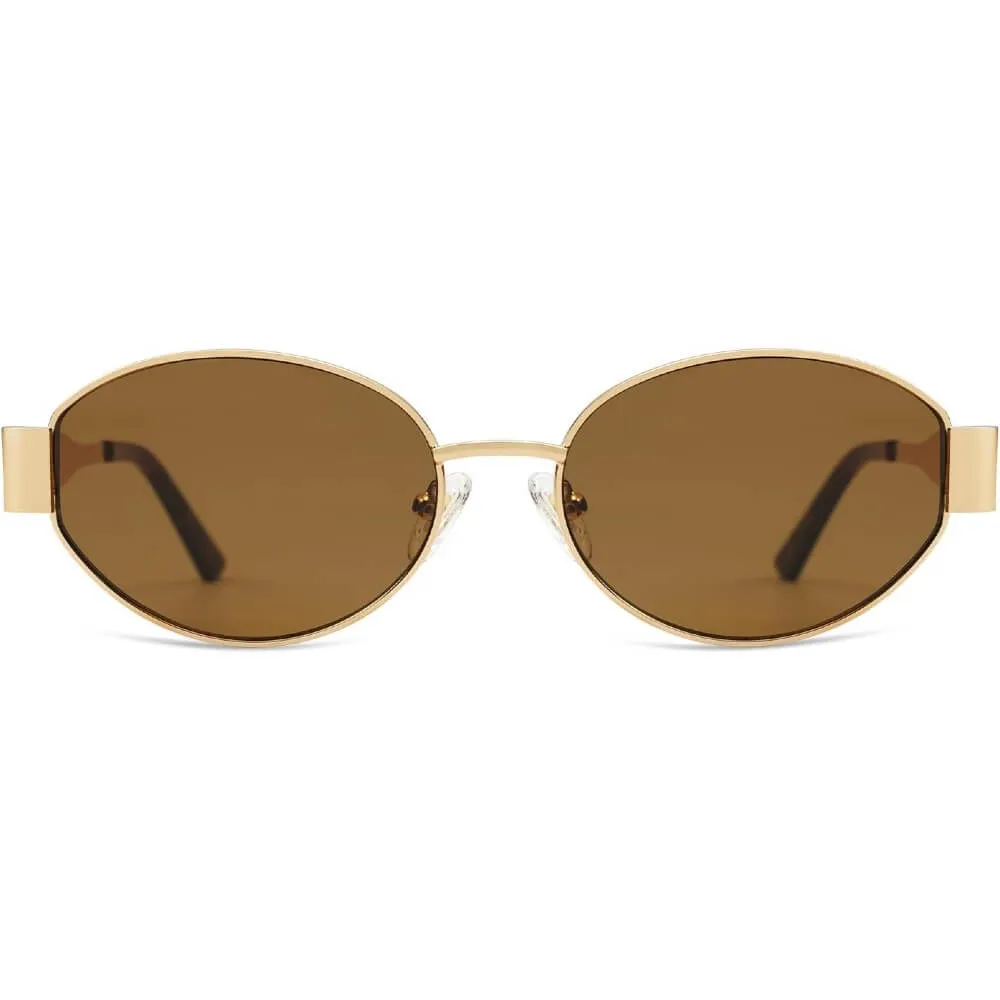 Retro Oval Sunglasses Trendy Sun Glasses Classic Shades for Women and Men
