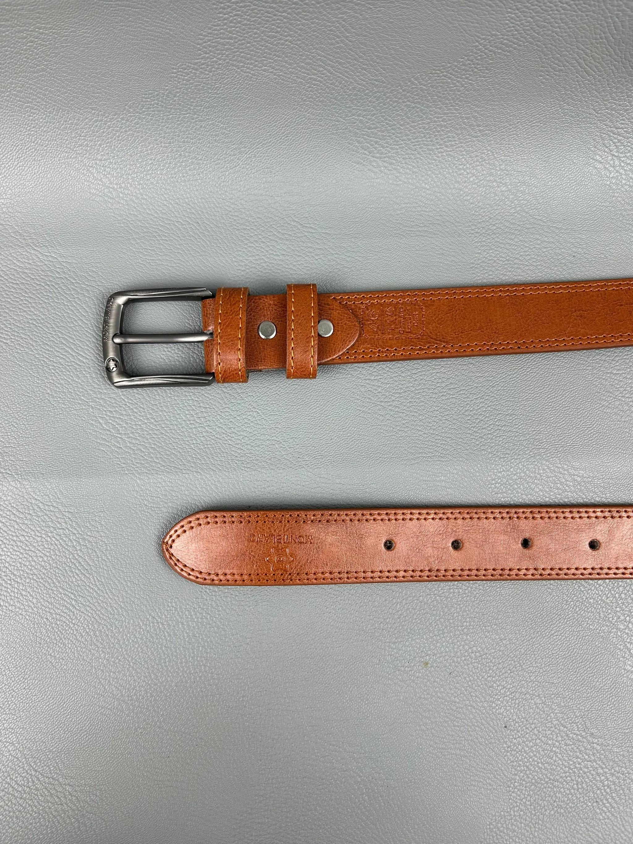 Rust Brown Faux Leather Belt For Men MB26