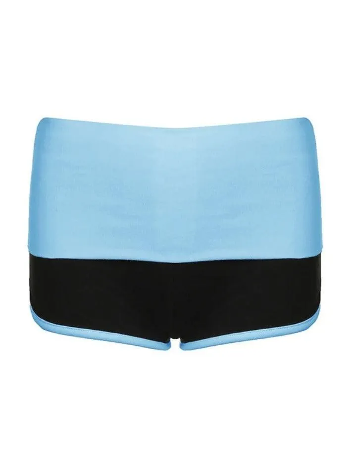 Sporty Contrast Low Rise Shorts
