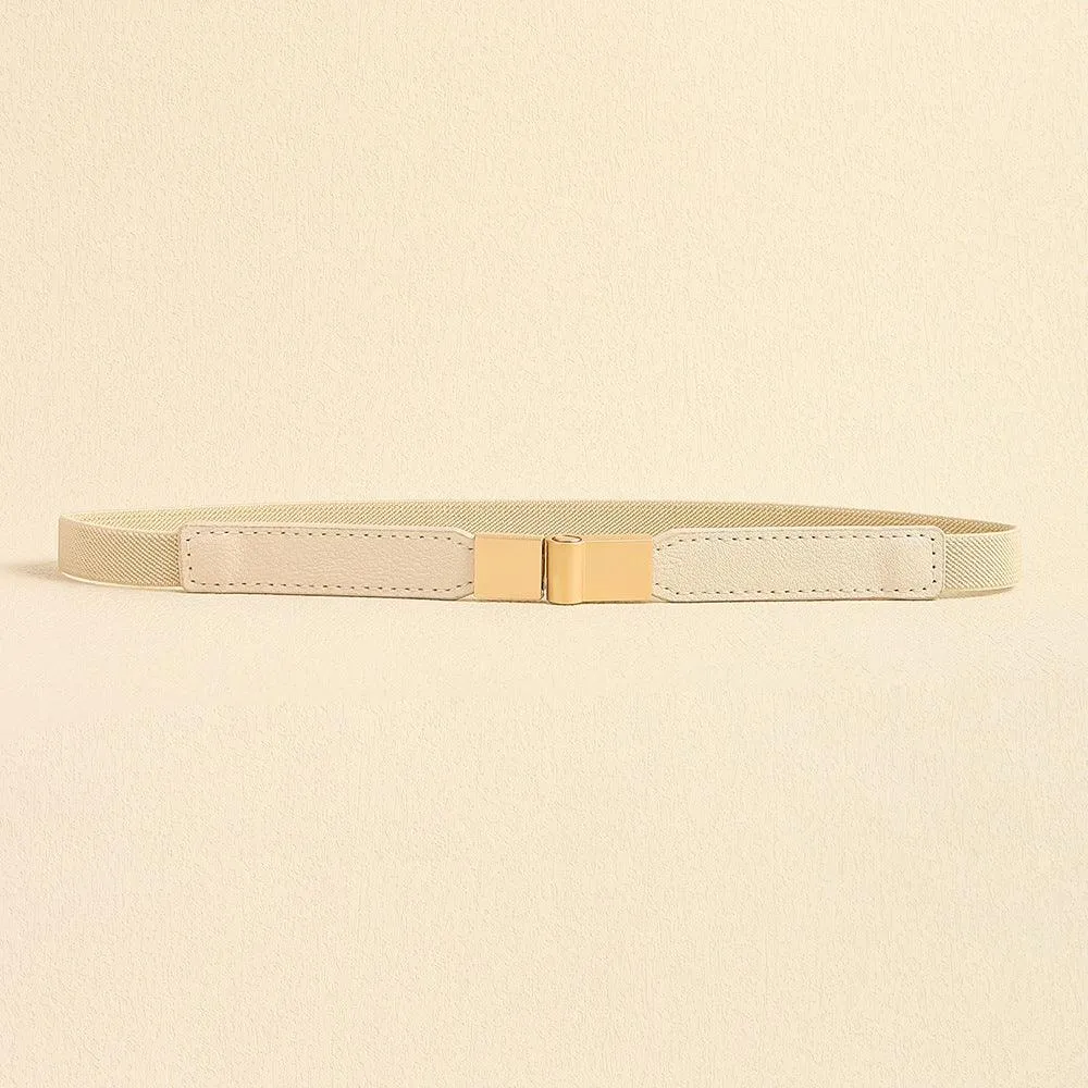 Square Buckle Belt for Women – Stylish Canvas Waist Seal for Skirts and More