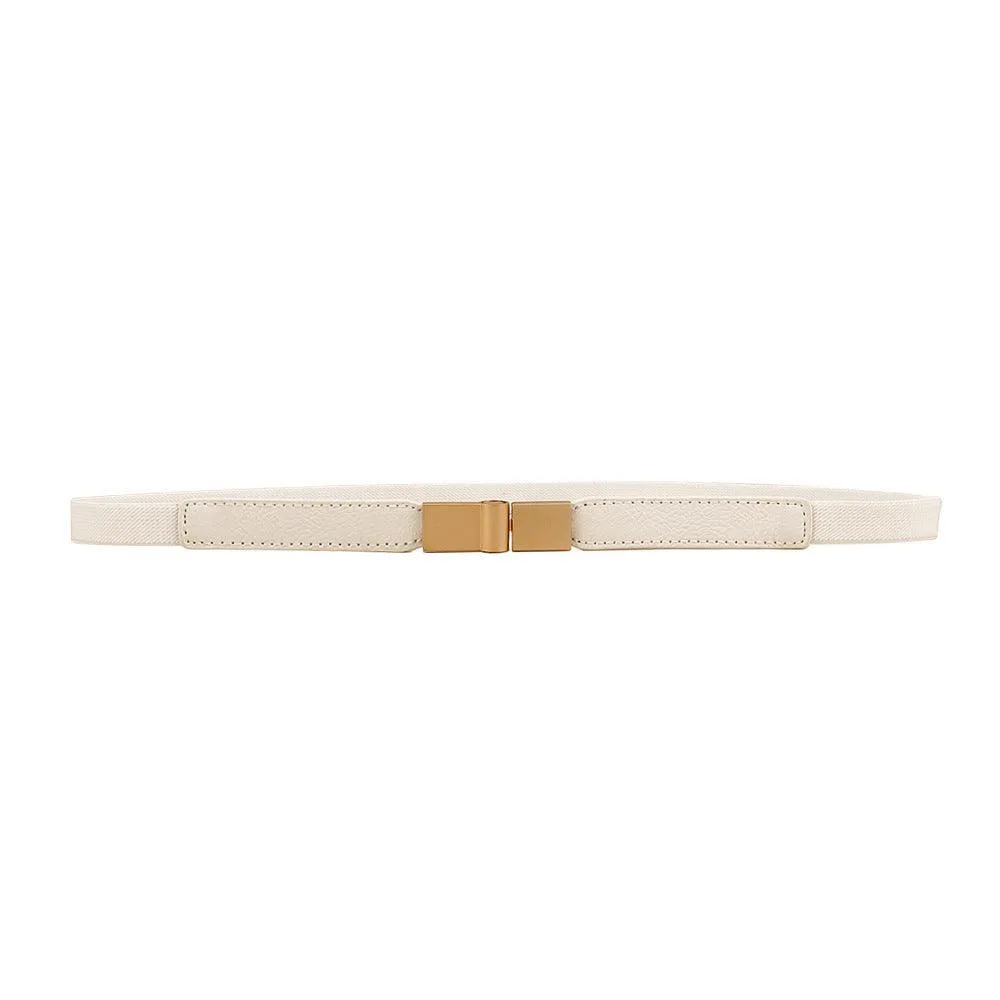 Square Buckle Belt for Women – Stylish Canvas Waist Seal for Skirts and More