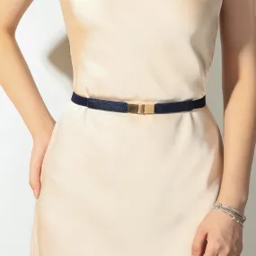 Square Buckle Belt for Women – Stylish Canvas Waist Seal for Skirts and More