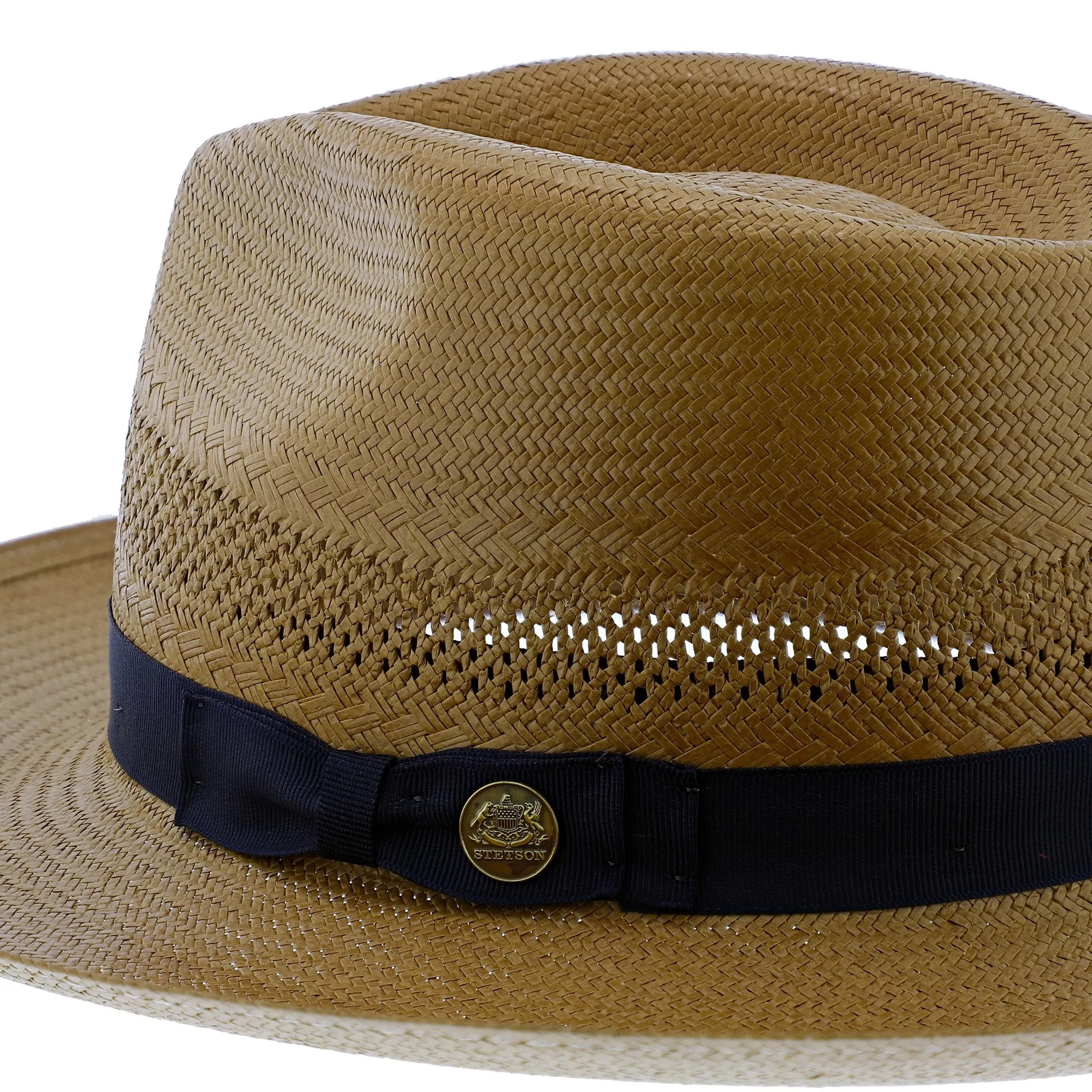 Stetson Alderton Shantung Straw Fedora Hat