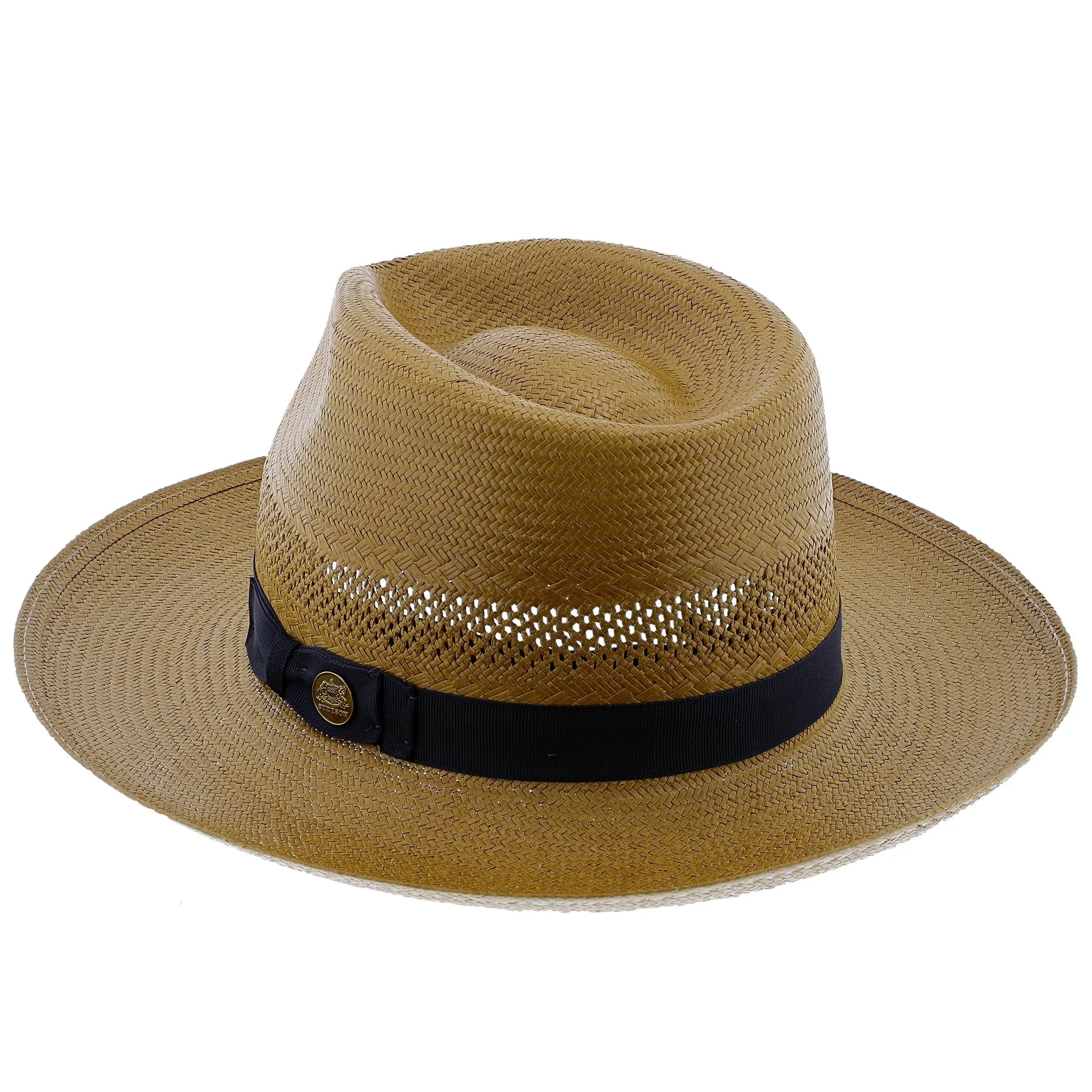Stetson Alderton Shantung Straw Fedora Hat