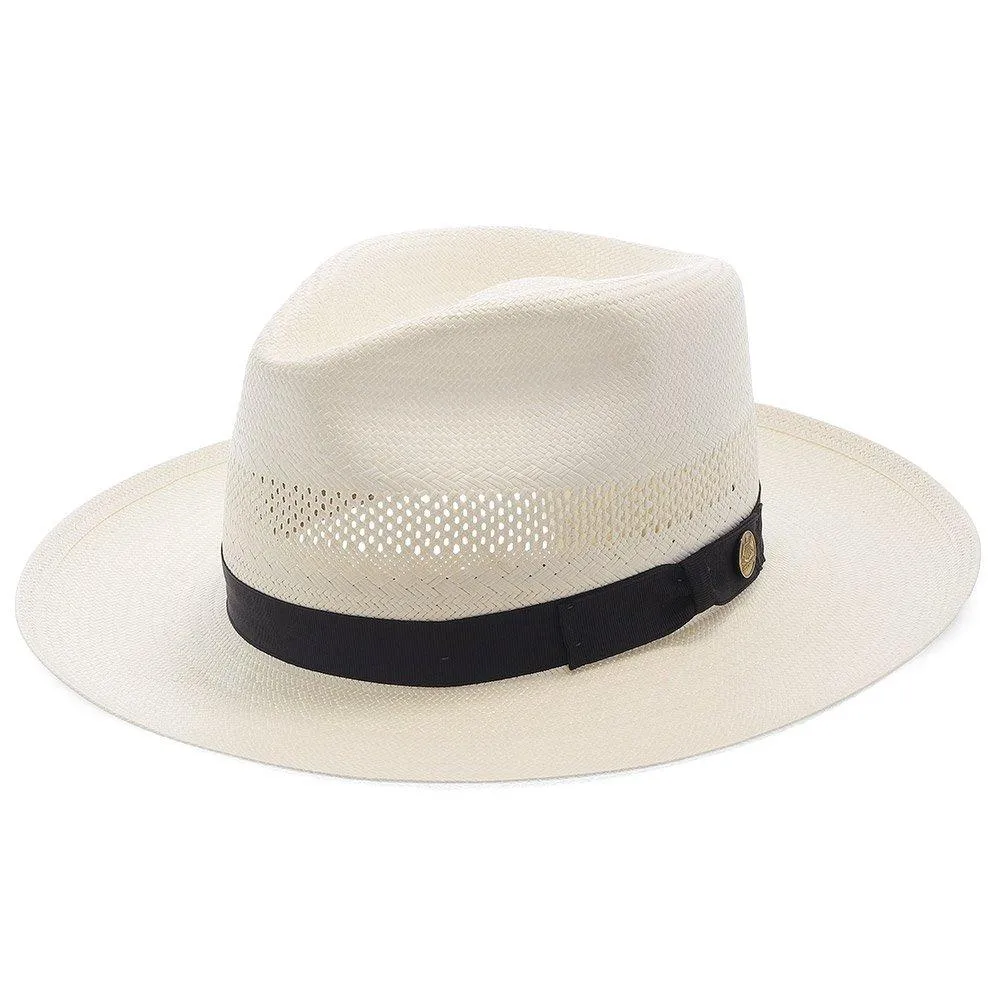 Stetson Alderton Shantung Straw Fedora Hat