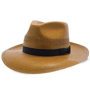 Stetson Alderton Shantung Straw Fedora Hat