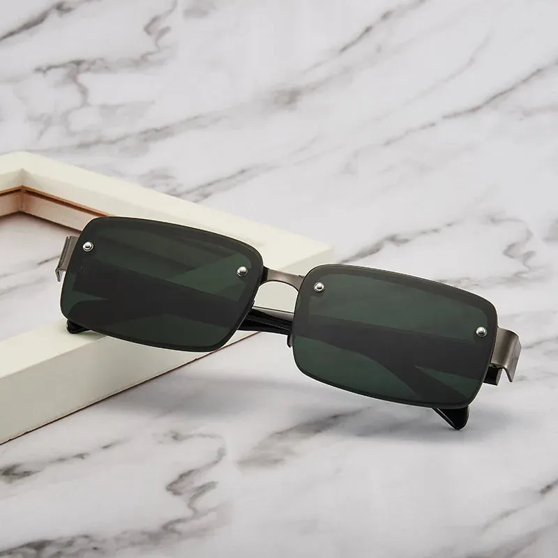Summer Trendy Square Design Rectangle Brand Women's Small Sunglasses