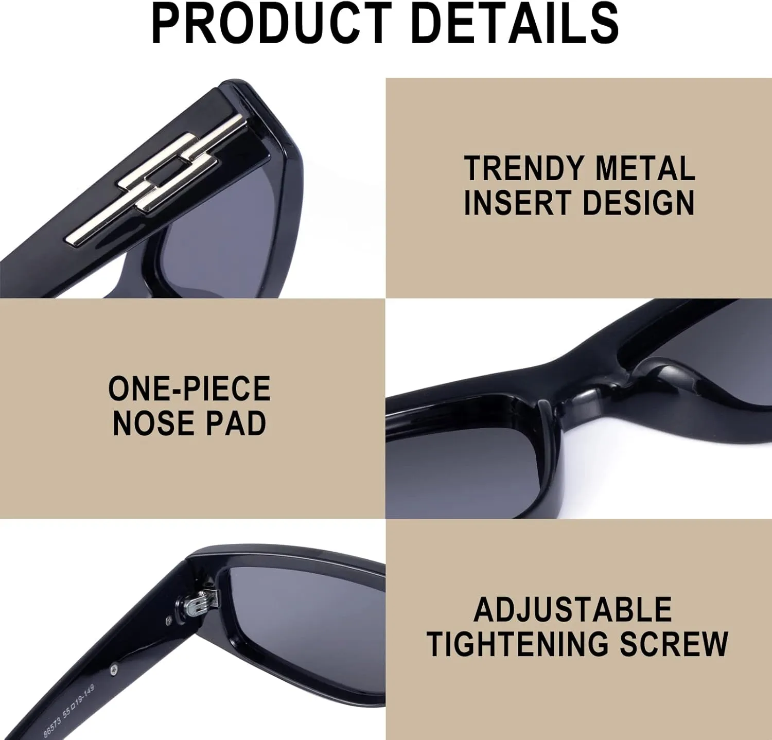 Sunglasses for Women Men Trendy Shades Y2K Glasses UV400 Protection