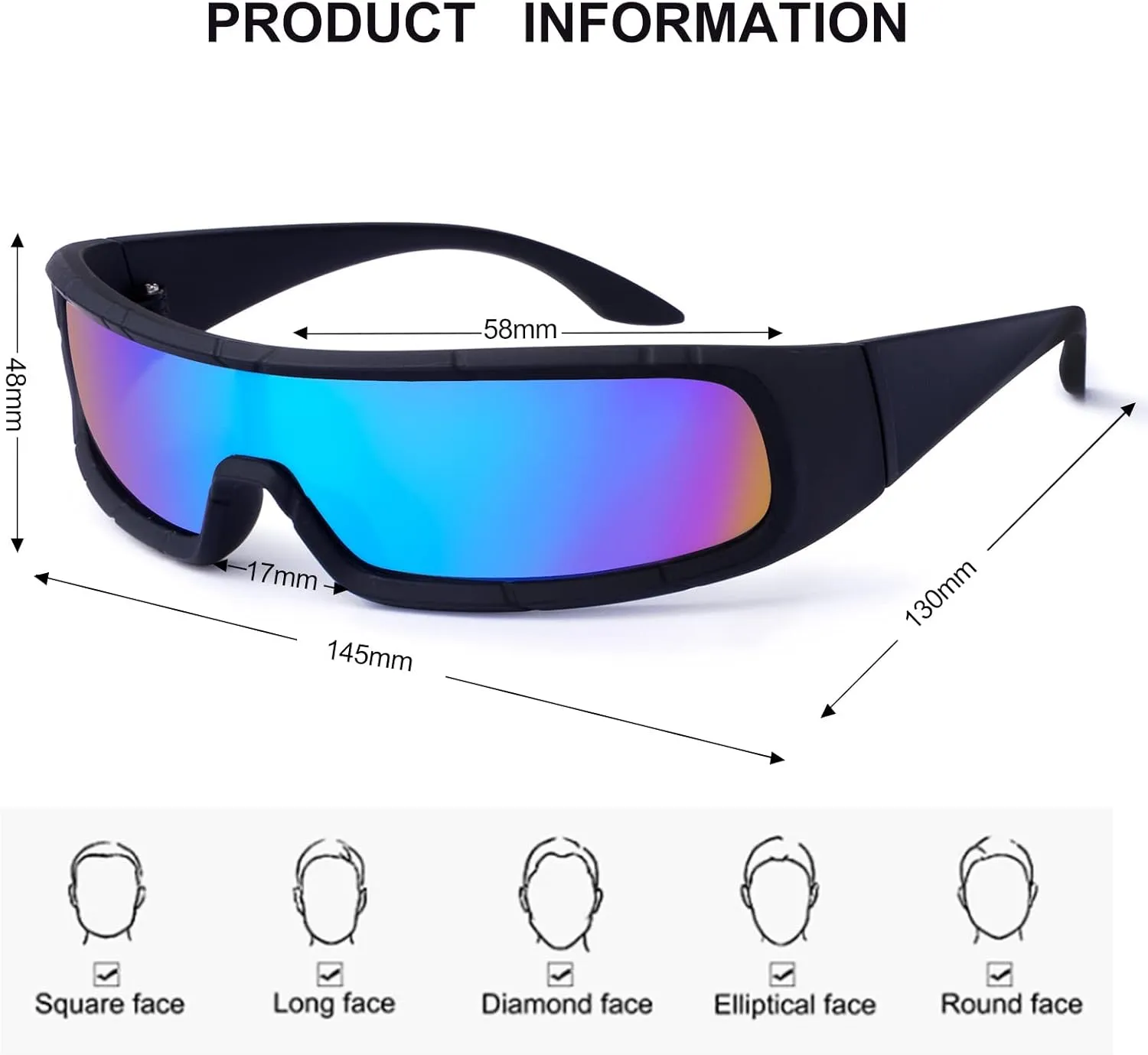 Sunglasses for Women Men Trendy Shades Y2K Glasses UV400 Protection
