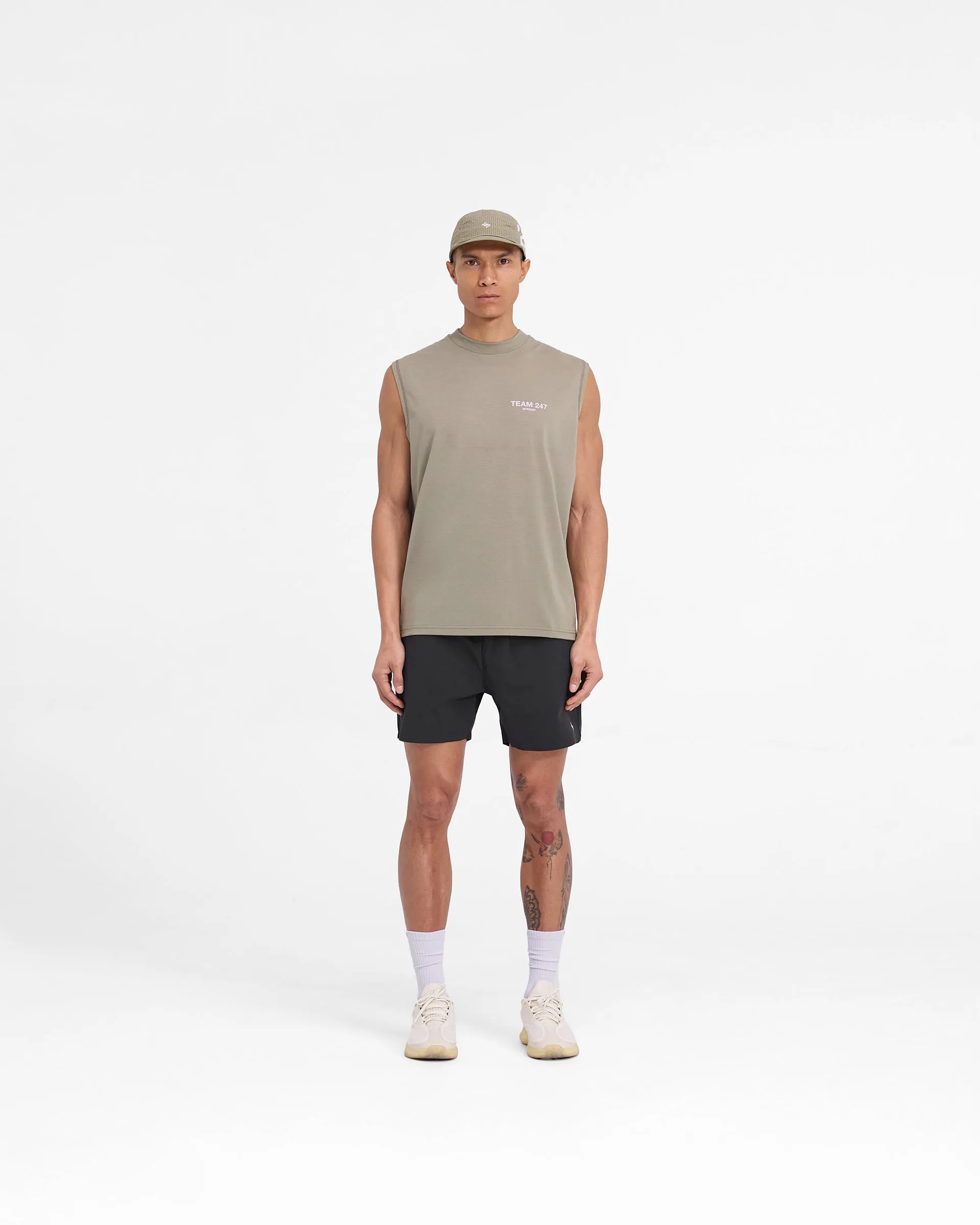 Team 247 Oversized Tank - Khaki Lilac
