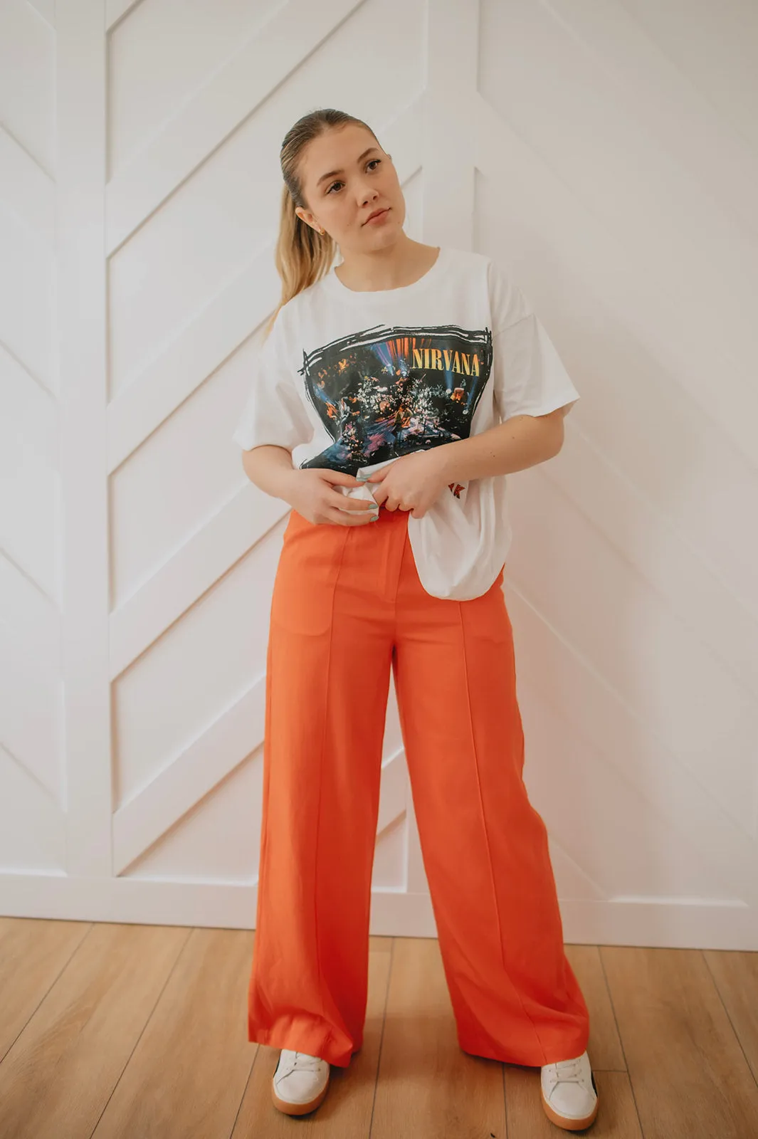 The Palmina Pant by FRNCH - Rouge