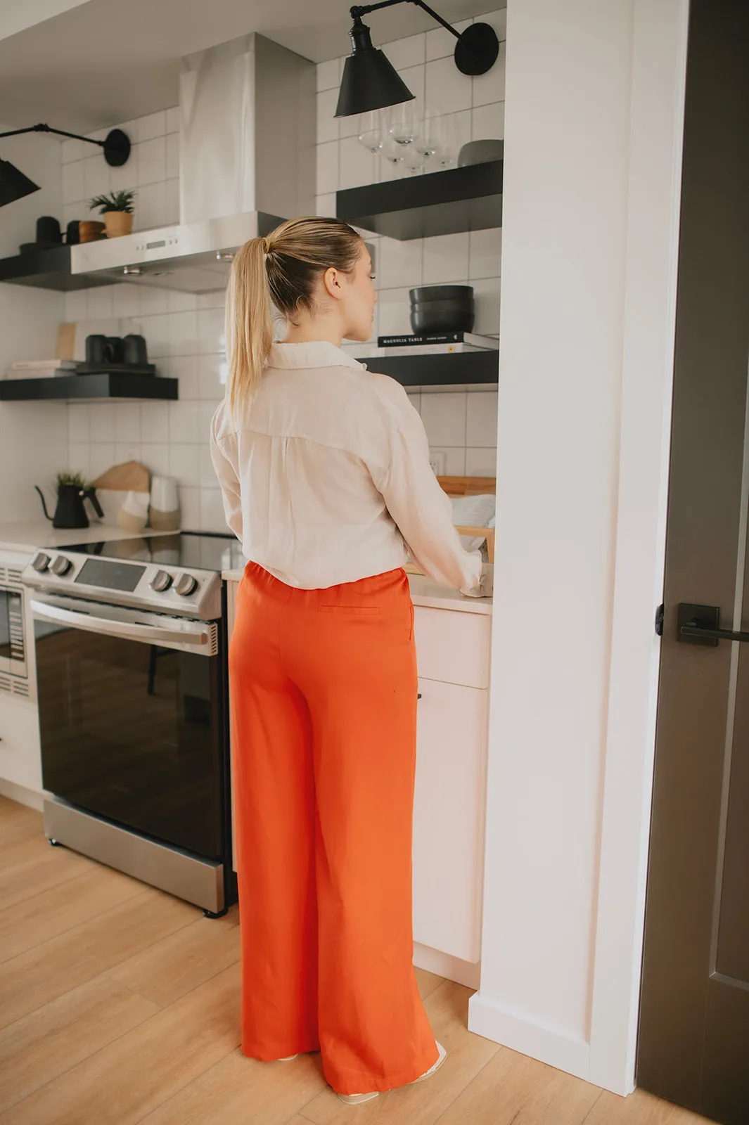 The Palmina Pant by FRNCH - Rouge