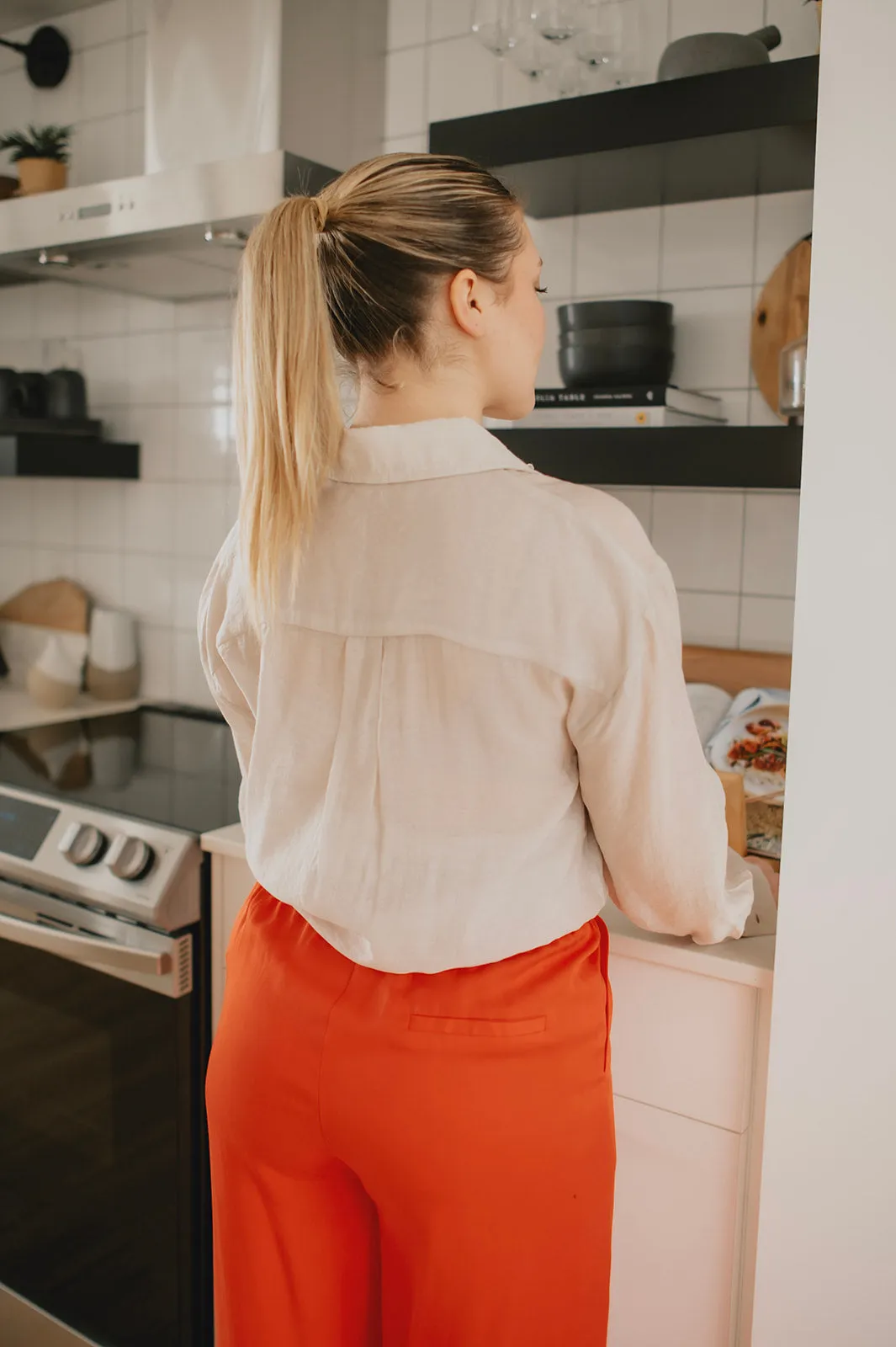 The Palmina Pant by FRNCH - Rouge