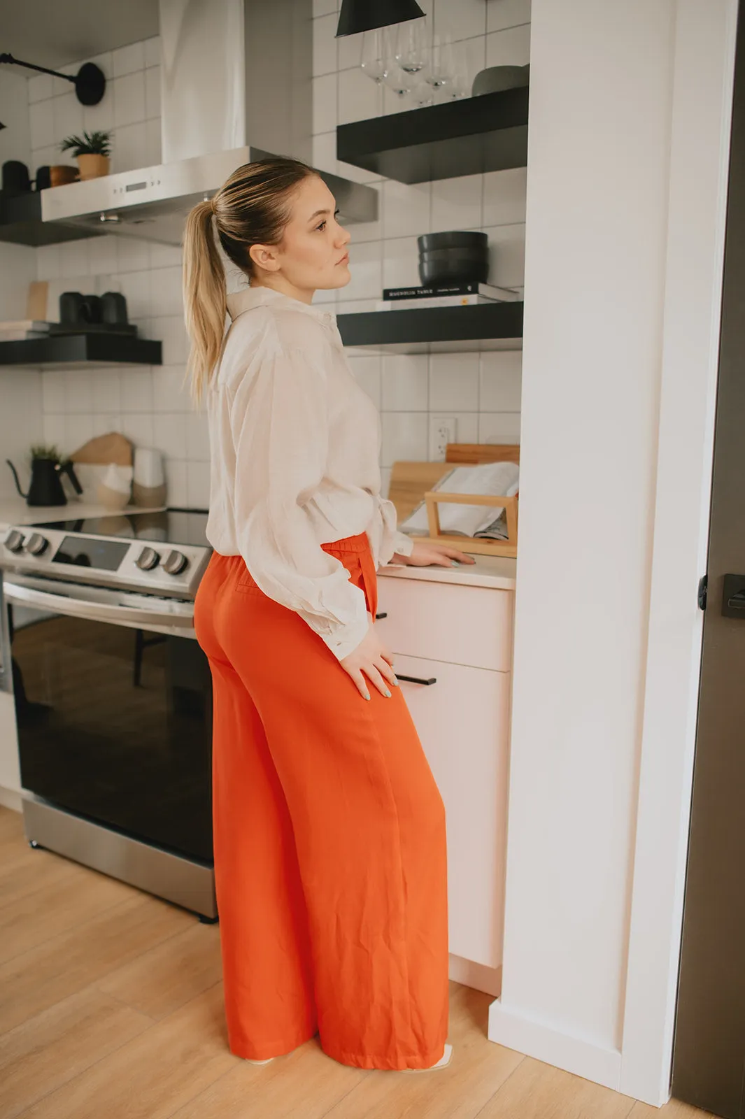 The Palmina Pant by FRNCH - Rouge