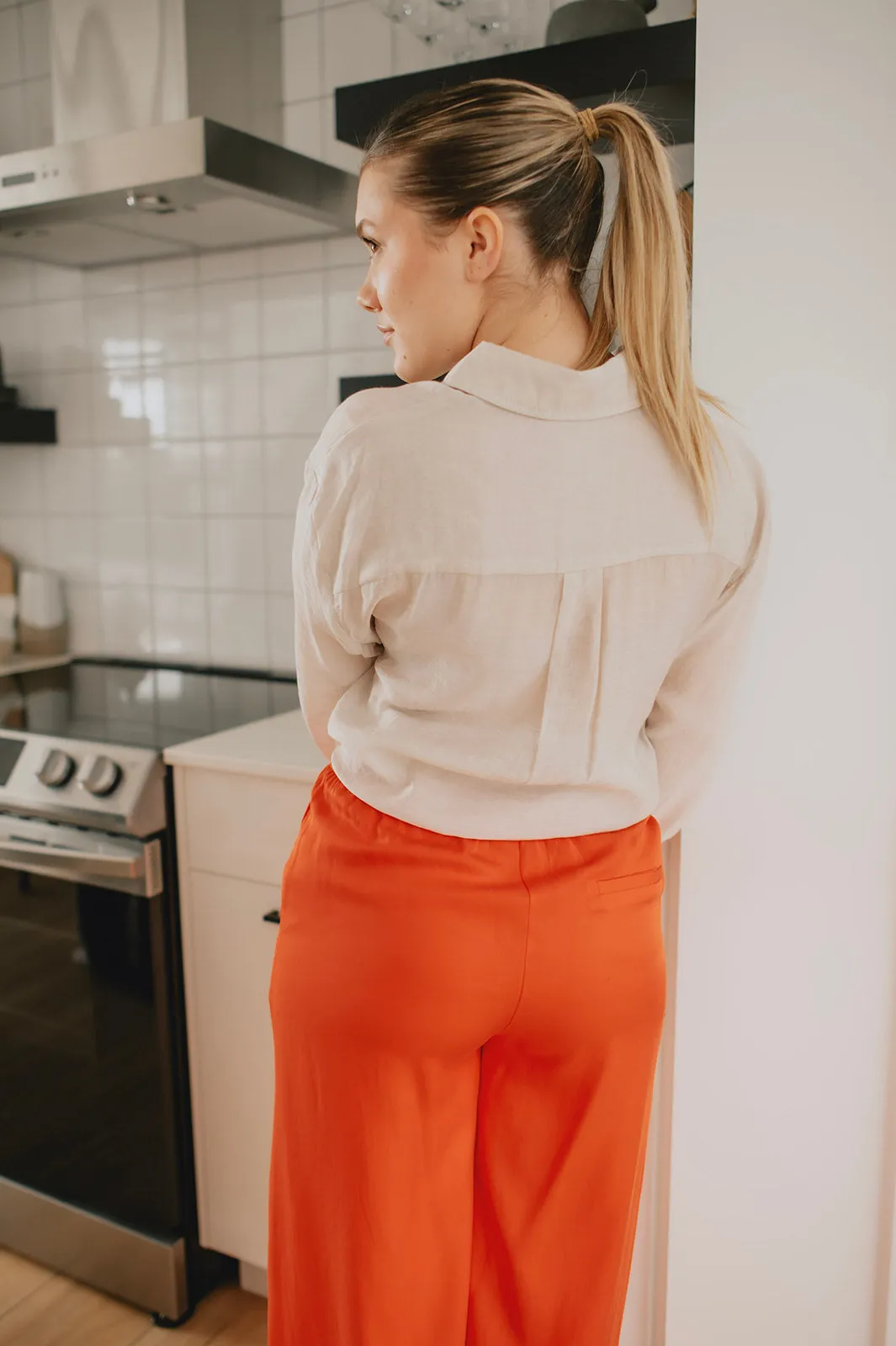 The Palmina Pant by FRNCH - Rouge