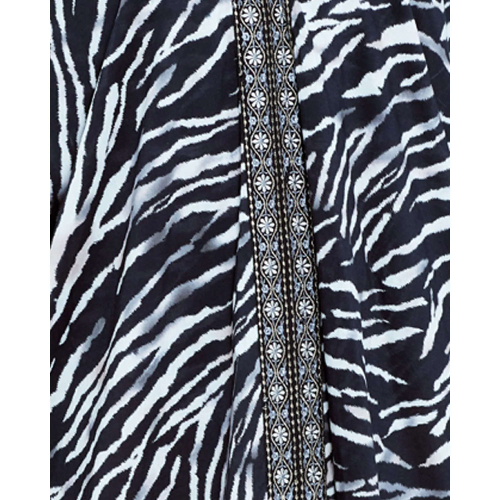Tigre Sombre Printed Cotton Caftan Beach Coverup