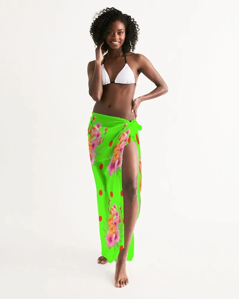 Tropical Green Swimsuit Cover-up