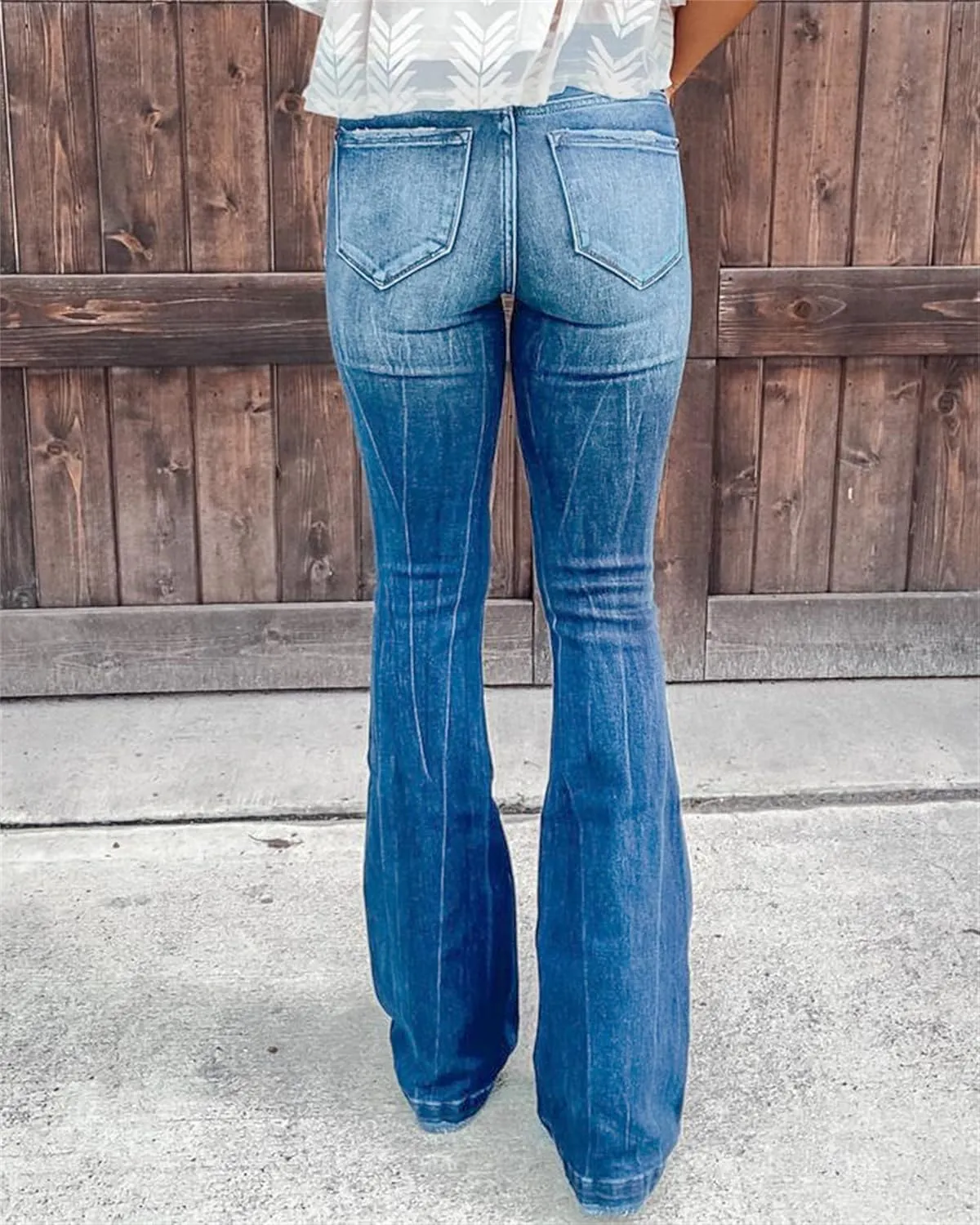 Women Stretch Skinny Ripped Jeans Hight Elastic Waisted Hole Denim Pants Distressed Destroyed Jean Trousers (2X-Large,Light Blue)