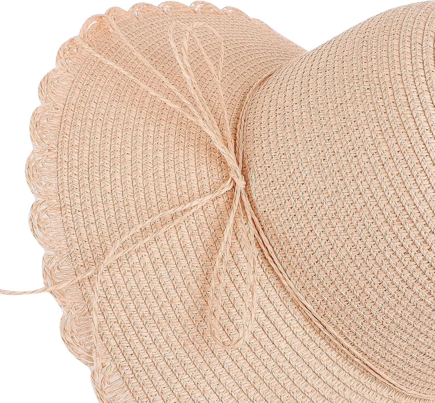 Women Wide Brim Straw Summer Hat UV Protection Sun Hat Packable Travel Bowknot Beach Hat Elegant Bucket Sun Hat