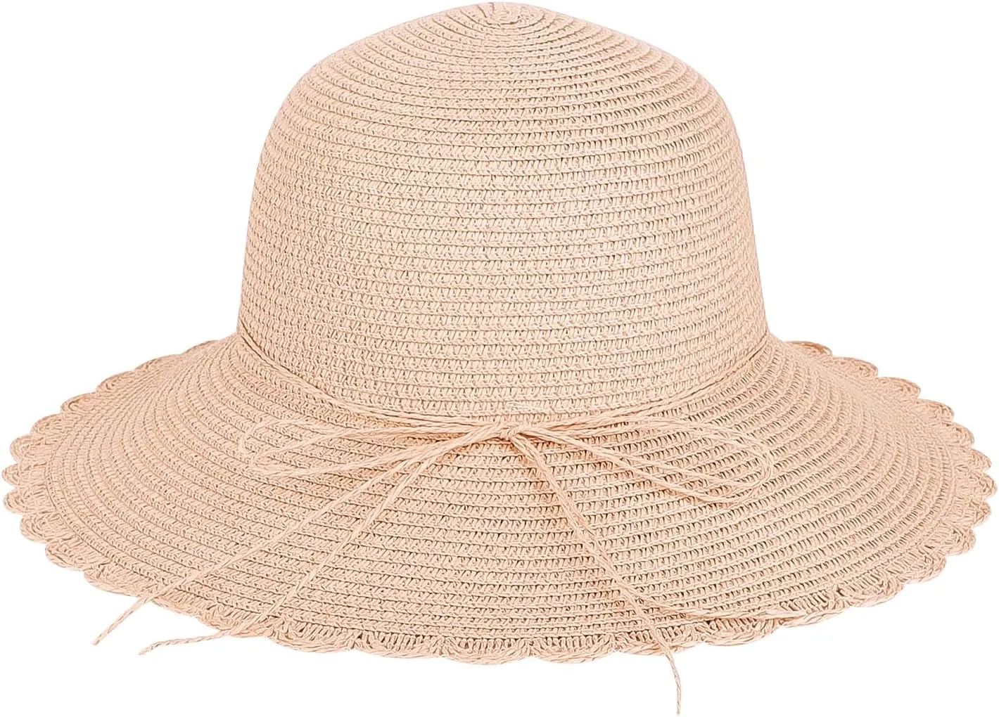 Women Wide Brim Straw Summer Hat UV Protection Sun Hat Packable Travel Bowknot Beach Hat Elegant Bucket Sun Hat