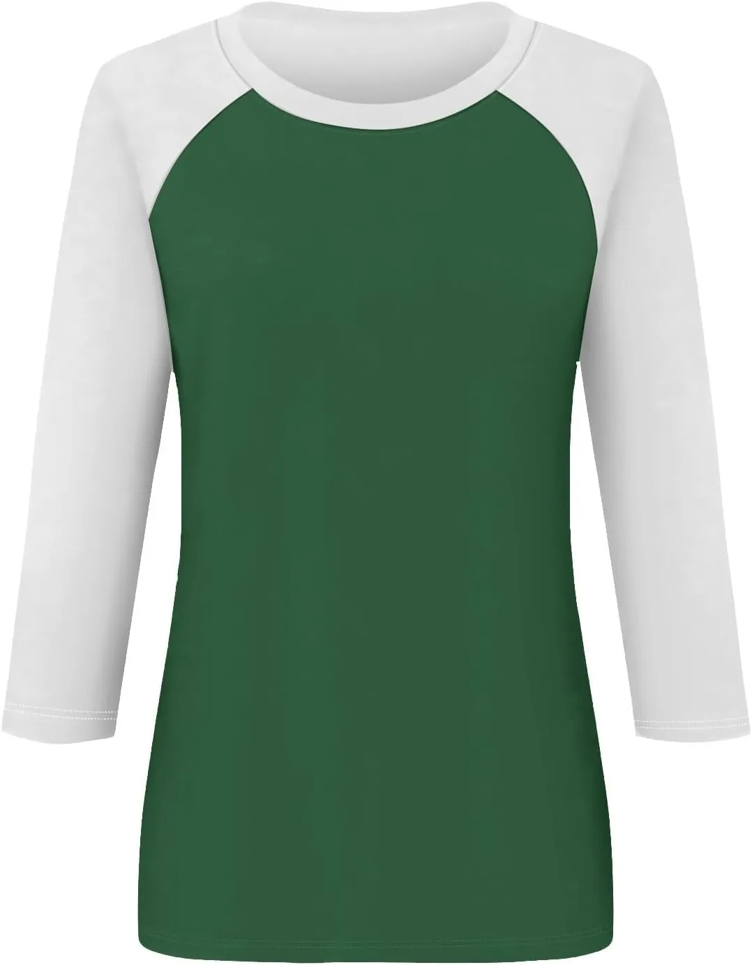 Womens Color Block Tee Crewneck 3/4 Sleeve Summer Top Pullover Lightweight Stretch Soft T Shirts 2025 Trendy Outfits