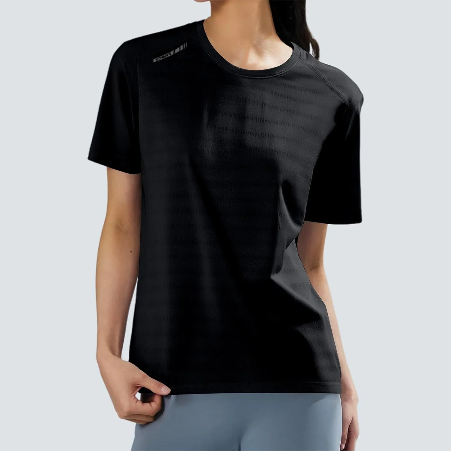 Womens Crew Neck Short Sleeve Tops Quick Dry Athletic Workout Shirts Casual Thin Soft Gym Running Yoga Summer Blouses