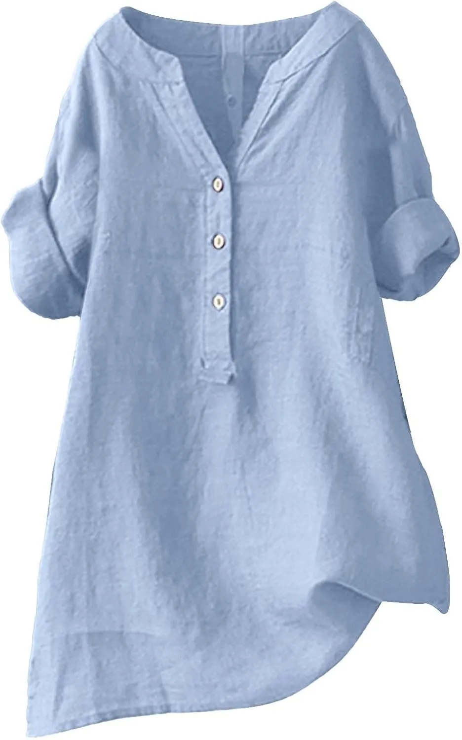 Womens Short Sleeve Linen Shirts Casual Crewneck Soft T Shirts Embroidery Loose Fit Summer Tshirt
