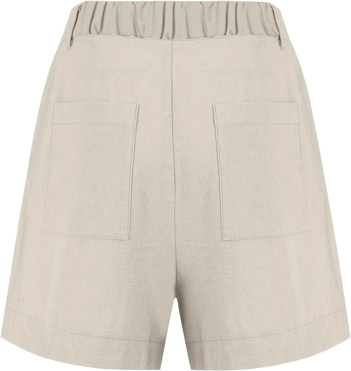 Womens Shorts Dressy Casual Cotton Linen Shorts Slim Fit Wide Leg Work Shorts with Pockets Business Casual Outfits