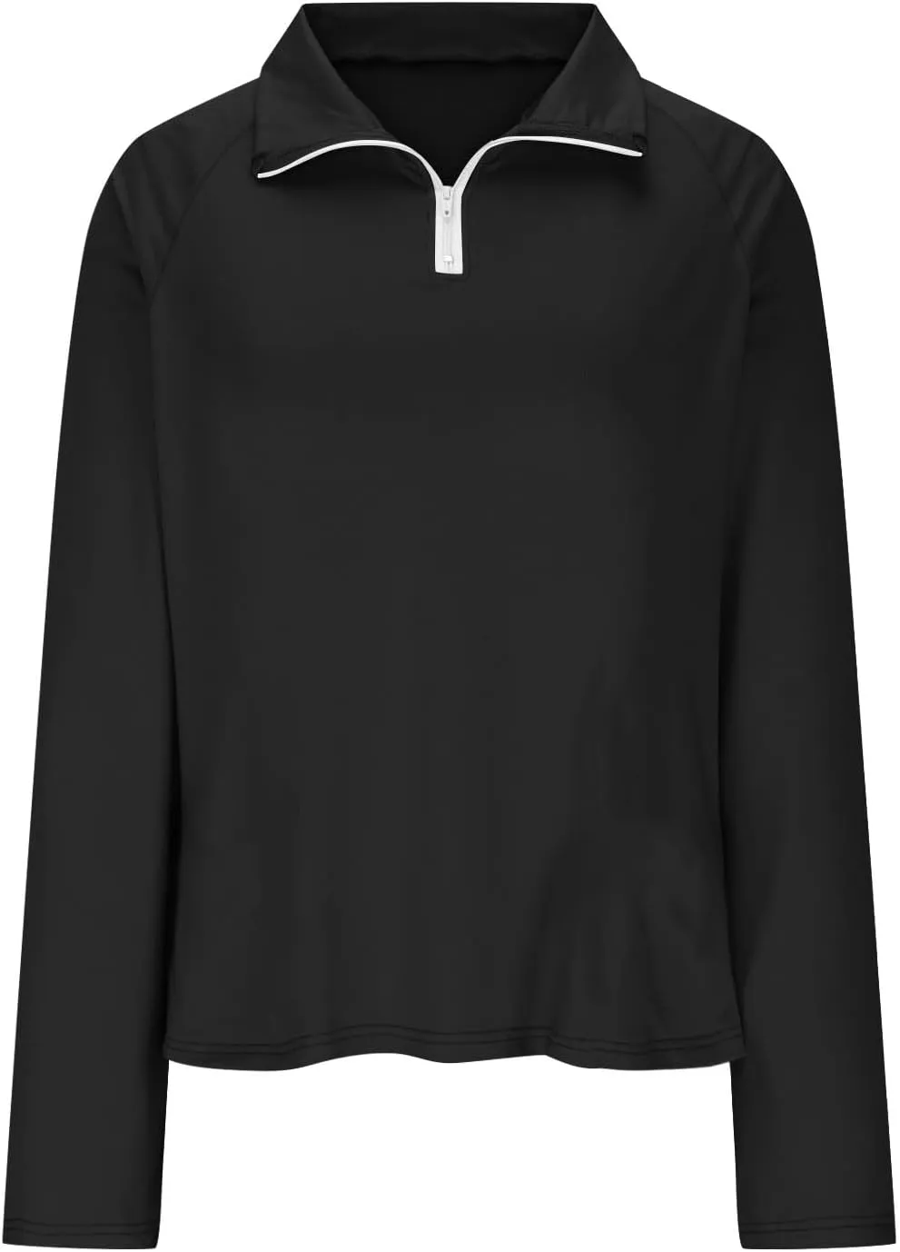 Women's UV Sun Protection 1/4 Zip Shirts Long Sleeve Rash Guard T-Shirt Lightweight Quick Dry Workout Running Tops